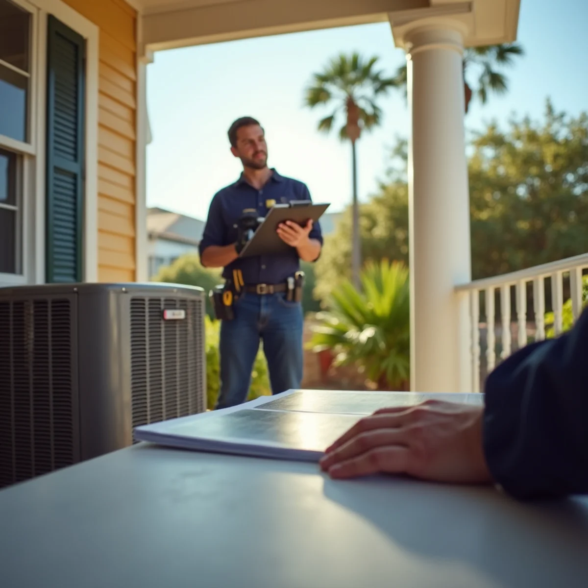 Professional post-hurricane HVAC inspection in Martin County, FL