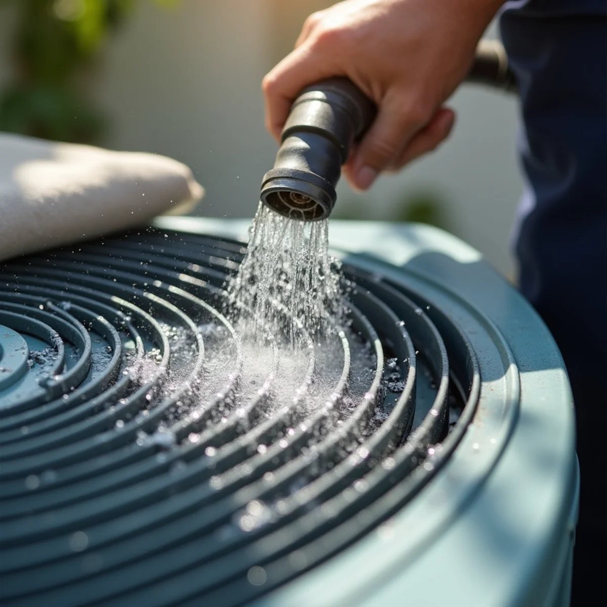 Coil cleaning during HVAC maintenance in Stuart, FL