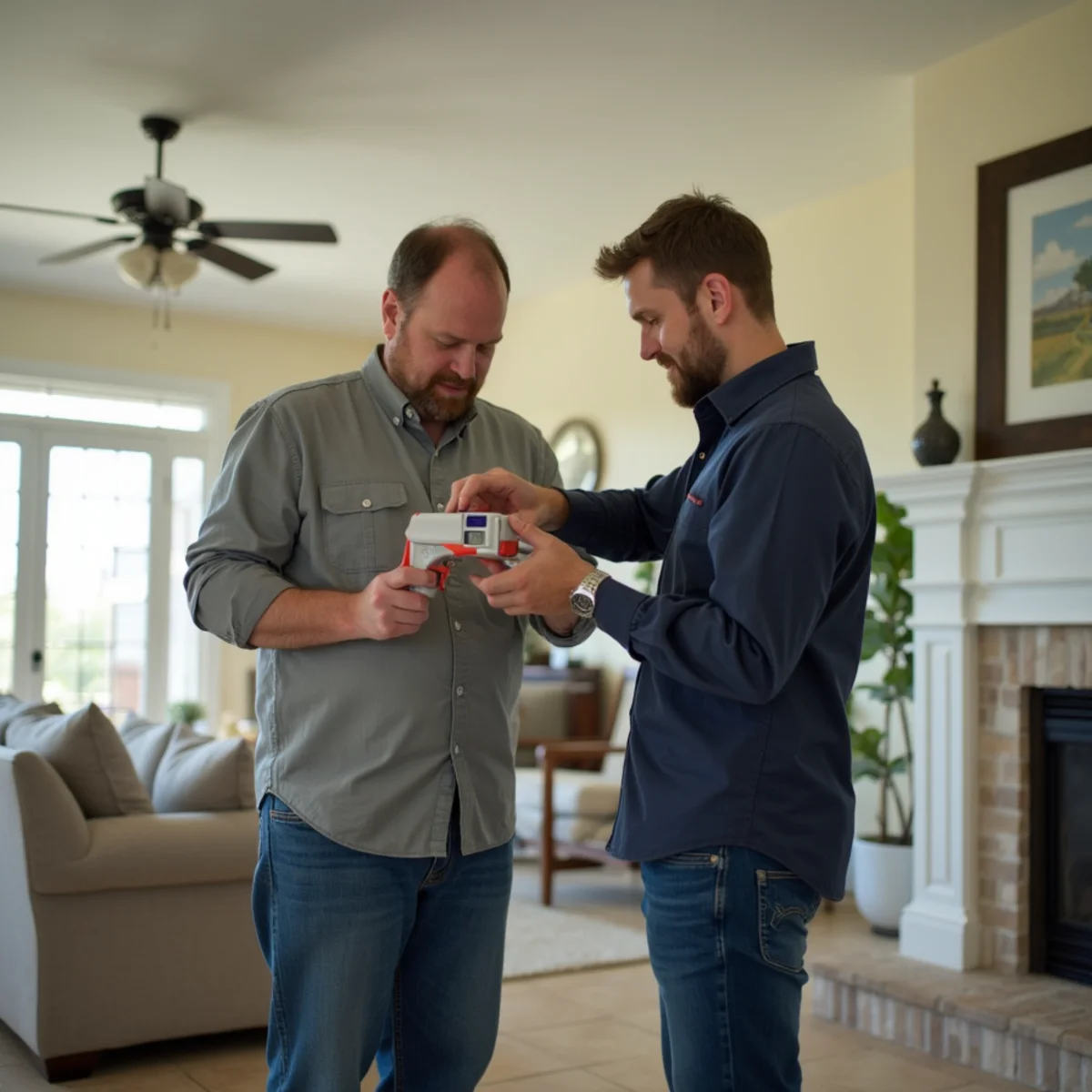 Residential HVAC system check in a Stuart, FL home