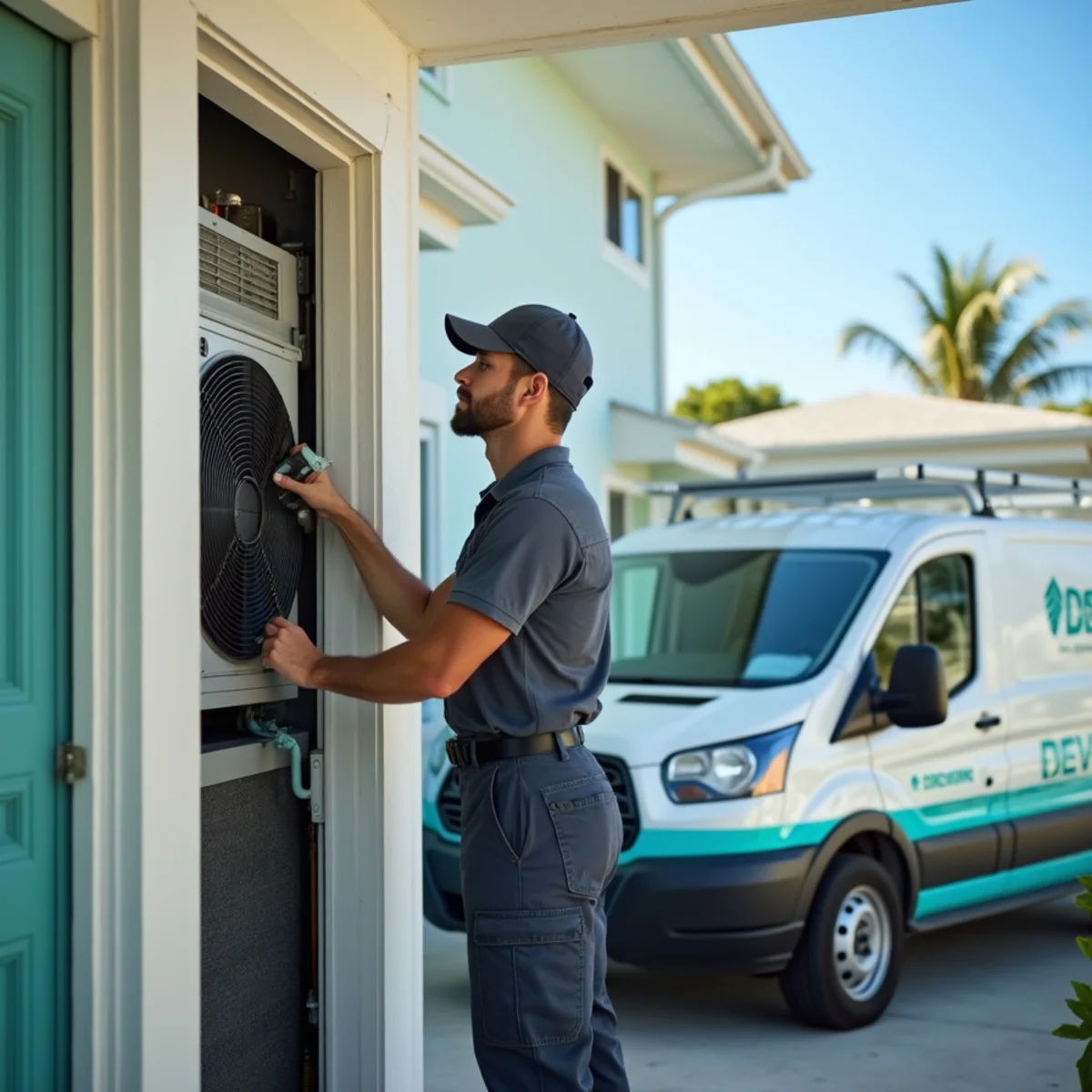 Condo fan-coil replacement in progress in an oceanfront building on Hutchinson Island South, FL