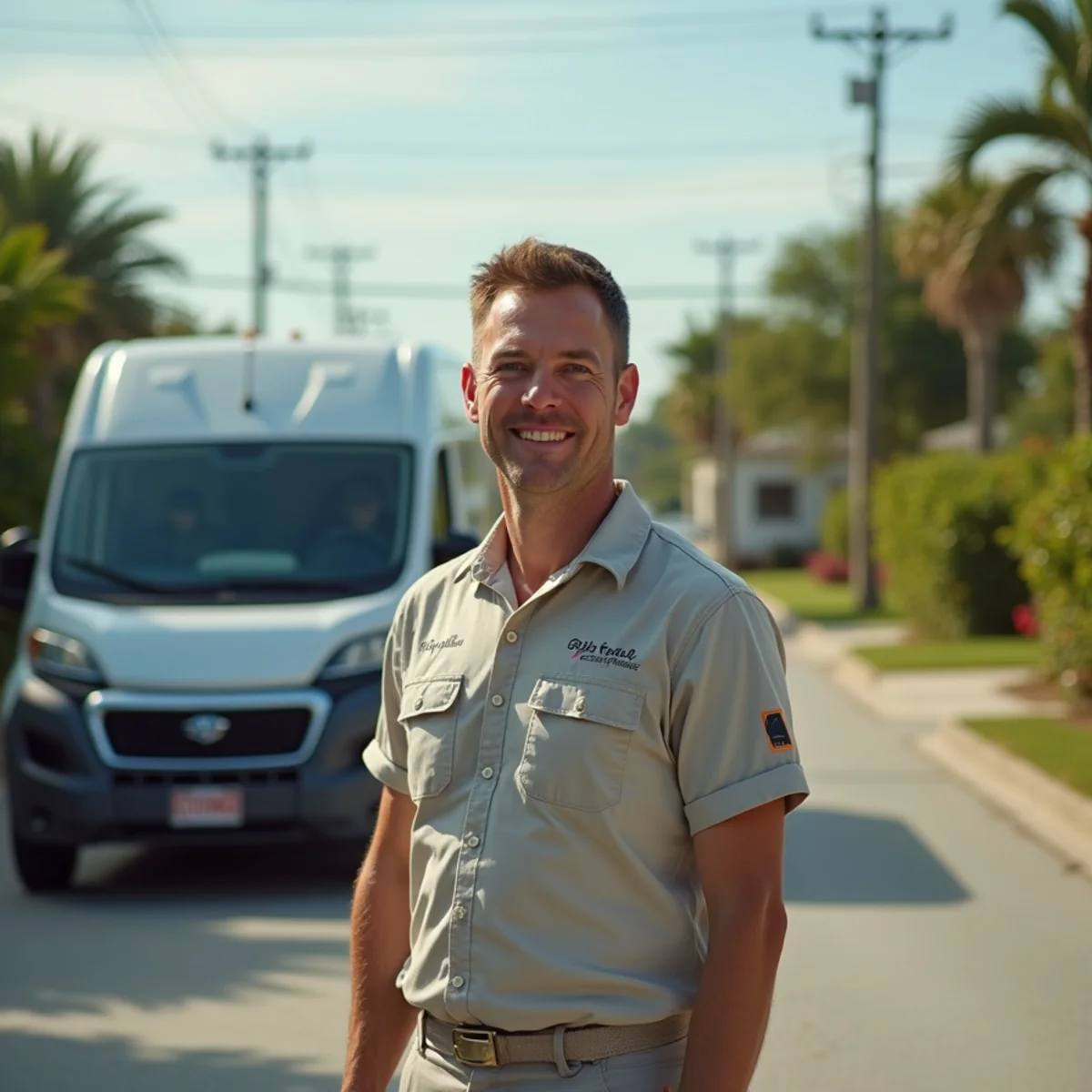 HVAC technician working in Indiantown, FL